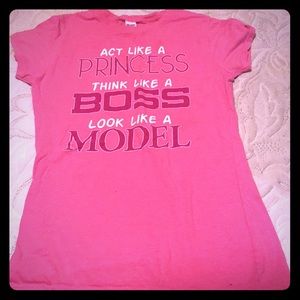 Medium pink women tee